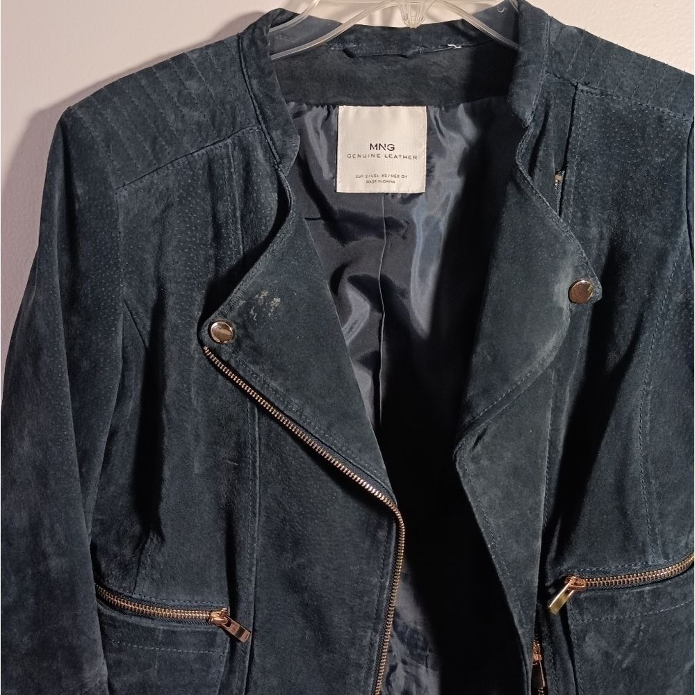 MANGO Suede Moto Coat - Picture 8 of 14